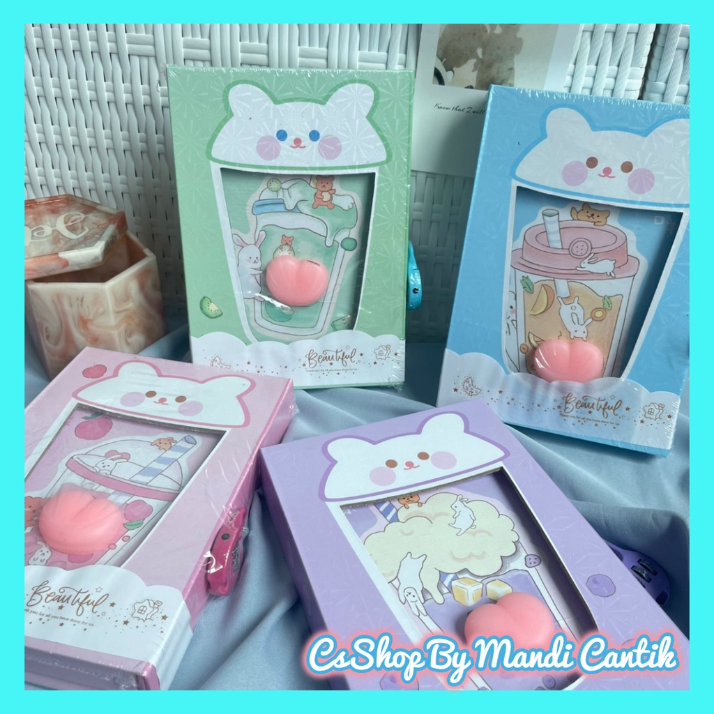 

Ready Buku Gembok Gambar Boba Squishy Lucu Buku Diary Imut Bisa COD