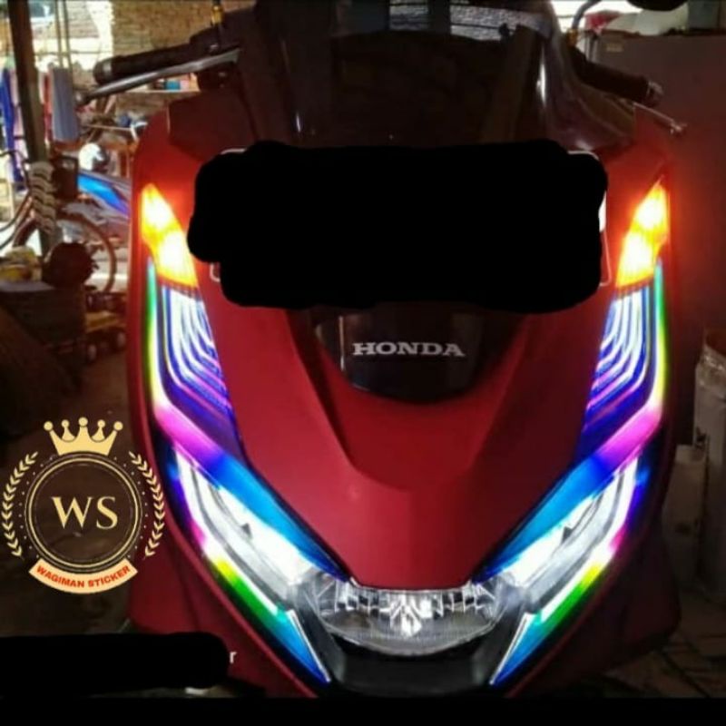 Jual Stiker Lampu Pcx 160 / Stiker Lampu Pcx New / Stiker Alis Pcx Rgb