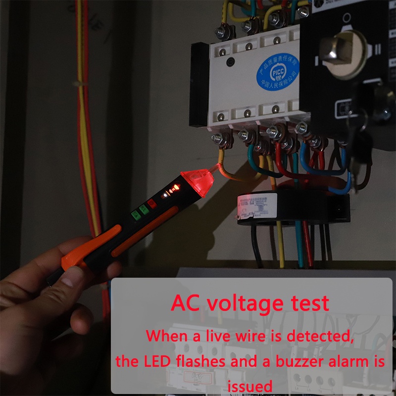 (T100) Tes Pen Deteksi Tegangan Listrik Ac Non-Kontak 12-1000v (Infrared)