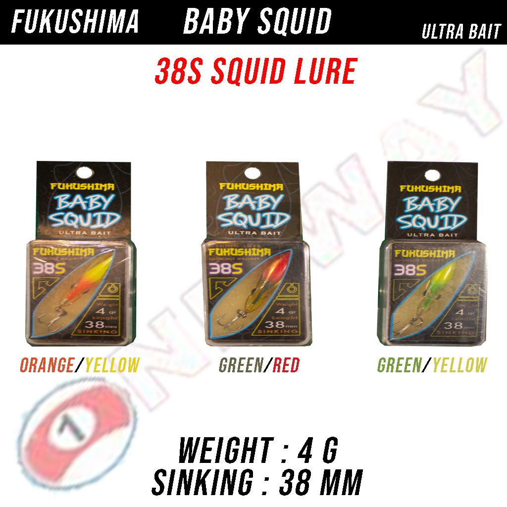 umpan pancing ultra minnow Fukushima Baby Squid 4 gram