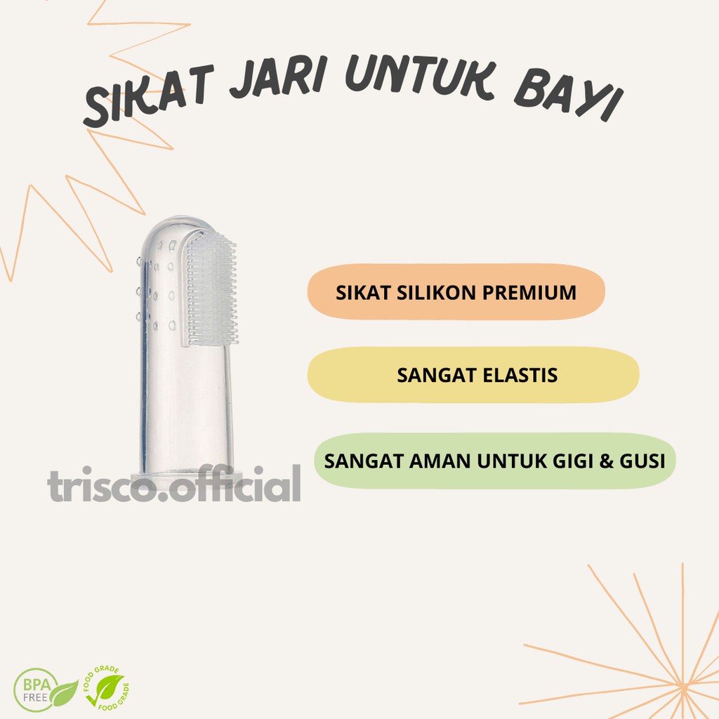 SIKAT GIGI BAYI SILIKON SIKAT LIDAH BAYI SIKAT GIGI JARI BAYI/ FINGER TOOTH BRUSH JOMBANG