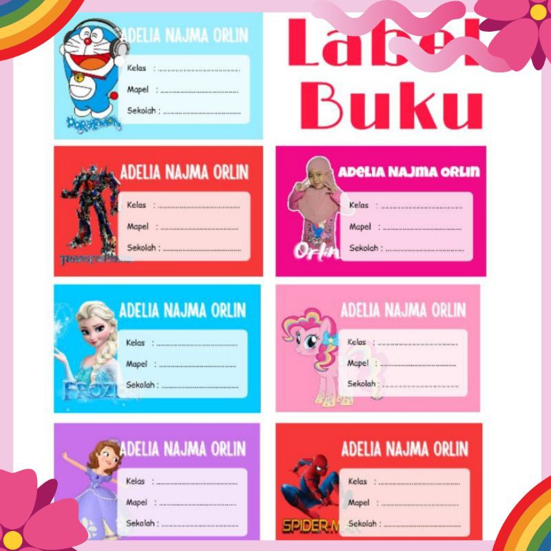 Contoh Stiker Nama Untuk Buku