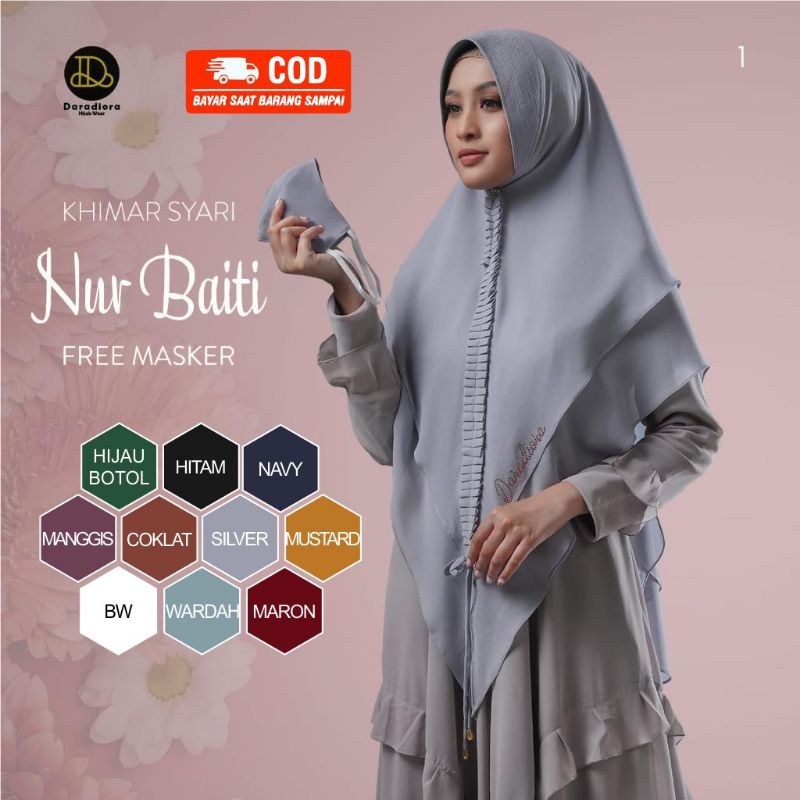 KHIMAR NUR BAITI FREE MASKER