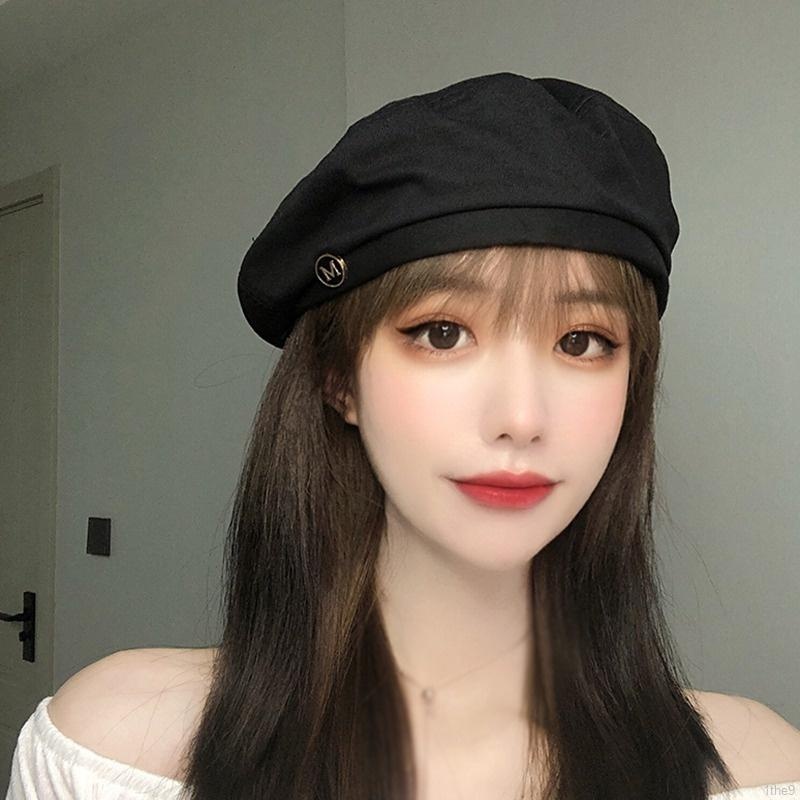 Topi Baret Bentuk Octagonal Gaya Vintage Retro Korea Untuk Wanita