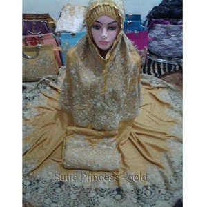 Mukena Sutra Prada Bordir Mewah Princess Premium