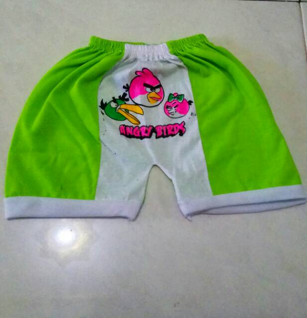 12Pcs Celana Pendek Bayi Lusinan Murah Grosir Celana Pendek Warna Stabilo dan Putih Bahan Katun PE