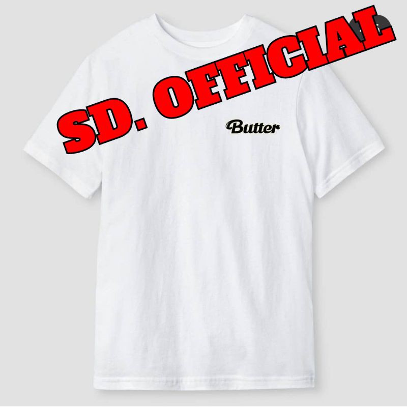 Kaos BTS Butter Logo dan Belakang Butter SABLON DTF