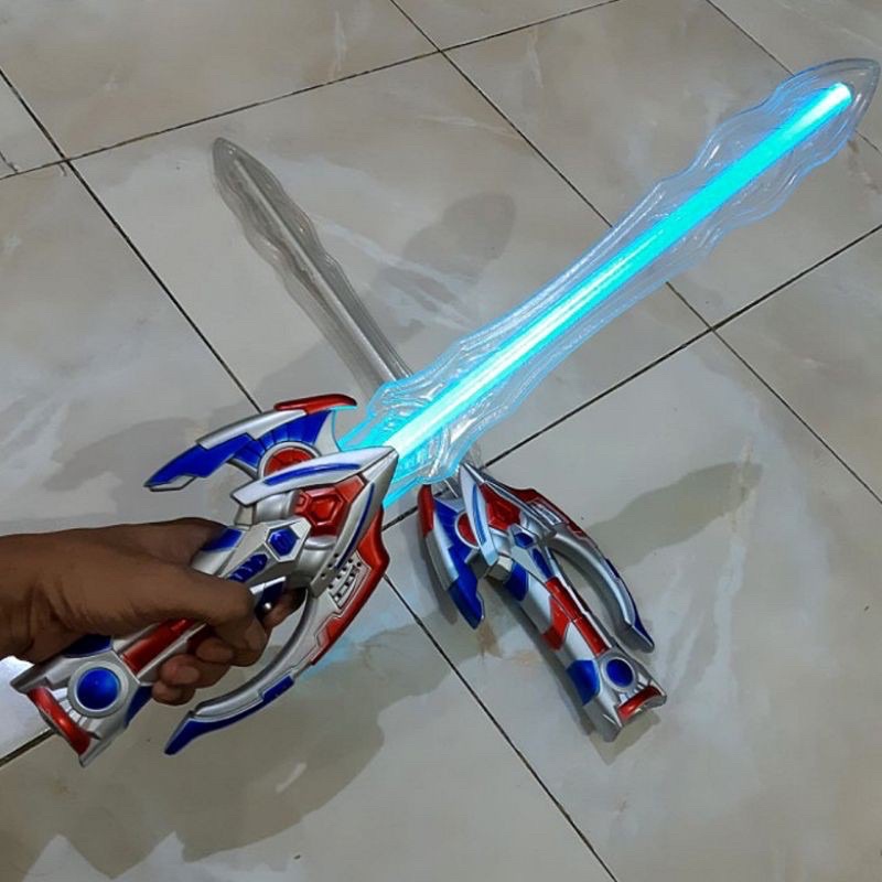 Mainan Sword Pedang Nyala Suara Senjata Samurai Star Wars Ultraman Sword Superhero Action Light