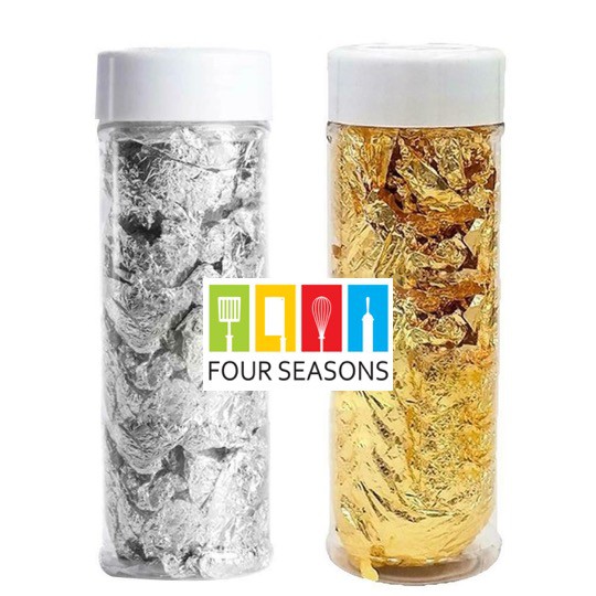 

Gold and Silver Leaf Crumbs 2GR (Bubuk, remah daun emas dan perak 2gr)