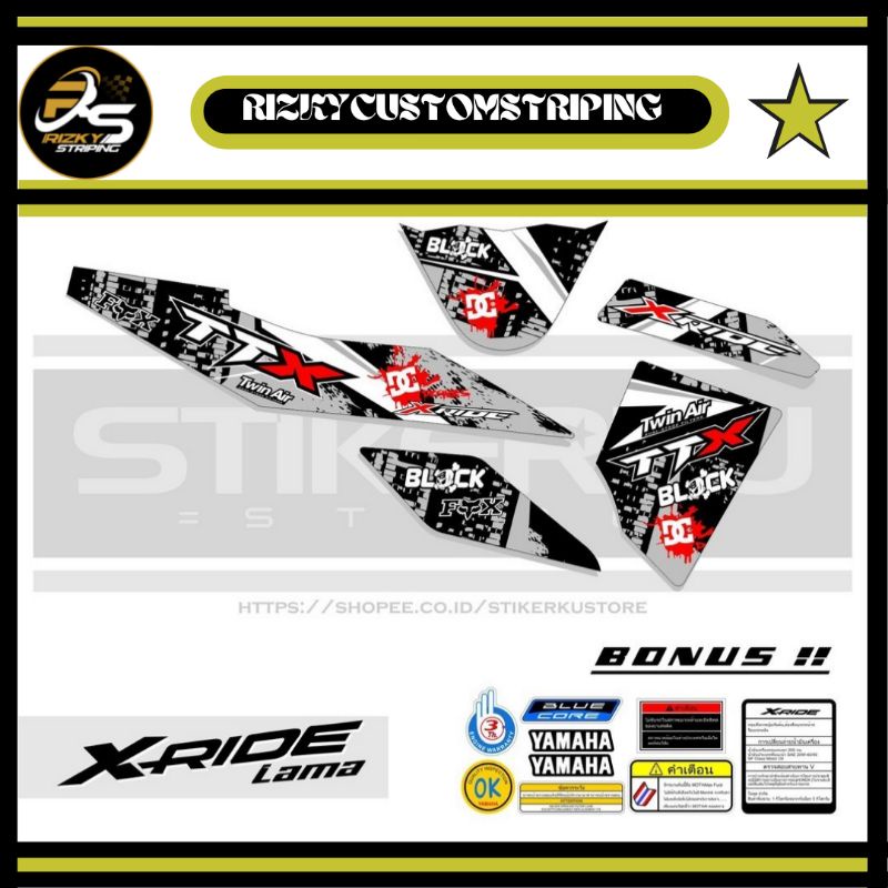 STIKER STRIPING VARIASI YAMAHA X-RIDE OLD/LAMA# VARIASI YAMAHA X-RIDE#