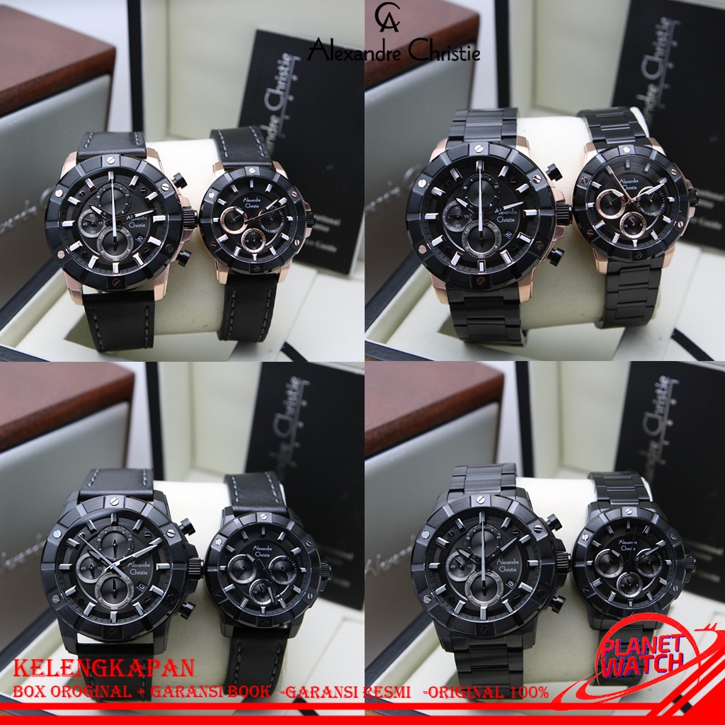 ALEXANDRE CHRISTIE COUPLE ORIGINAL JAM TANGAN ALEXANDRE CHRISTIE COUPLE JAM ALEXANDRE  CHRISTIE AC 6