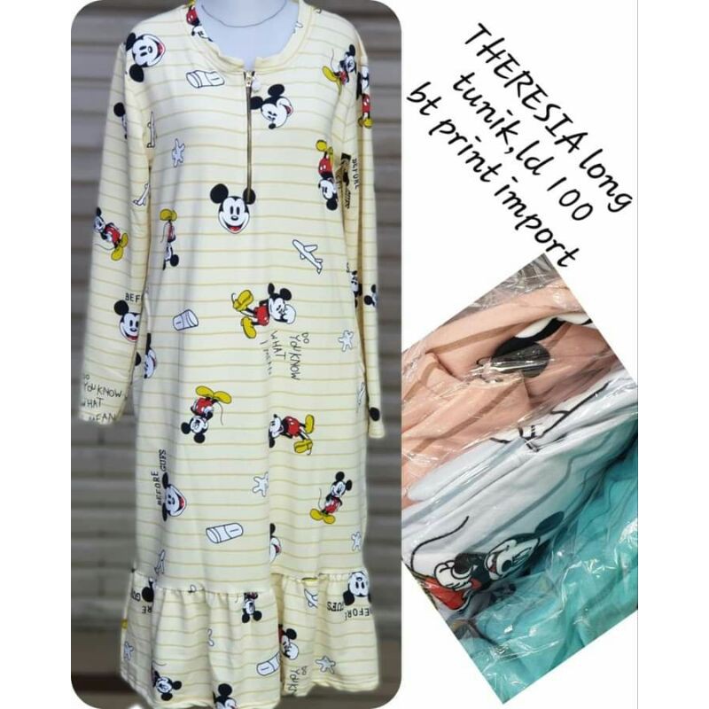Theresia long tunik print import