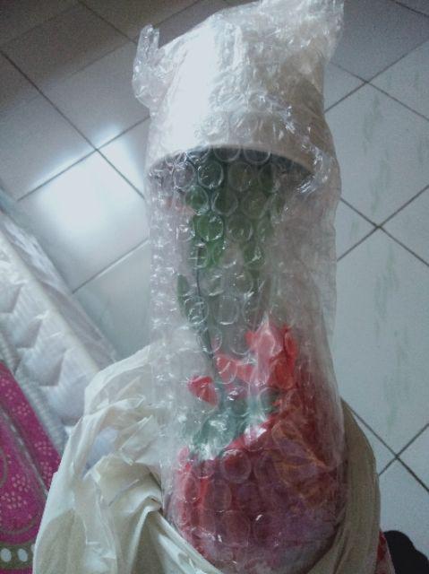 Pot D 8 Cm + Bunga Krisan Plastik /bunga Artifisial / Bunga Palsu