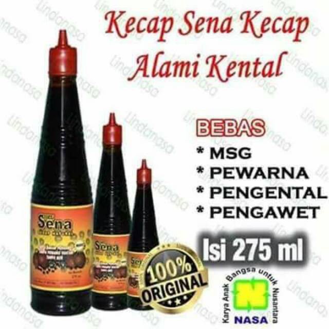 

Kecap Sena Nasa Kecap Alami tanpa pewarna, pengawet dan MSG