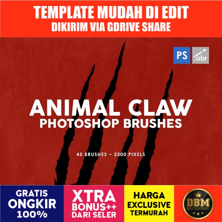 45 Animal Claw - Photoshop Stamp Brushes