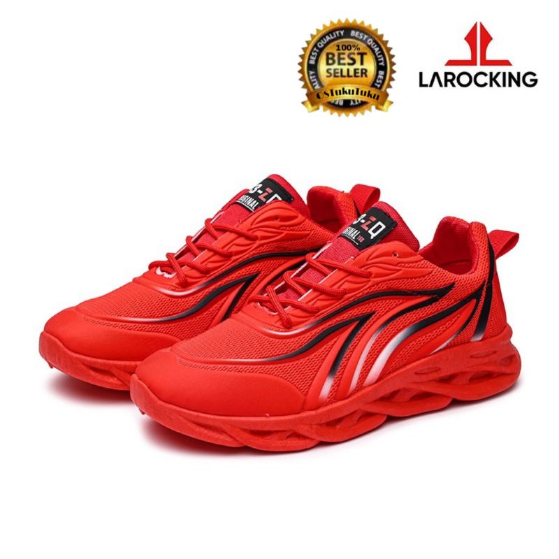 Sepatu Sneakers Larocking - Thunder Vol 1 Merah Original | Sepatu Sneakers Running Gym Shoes Sports