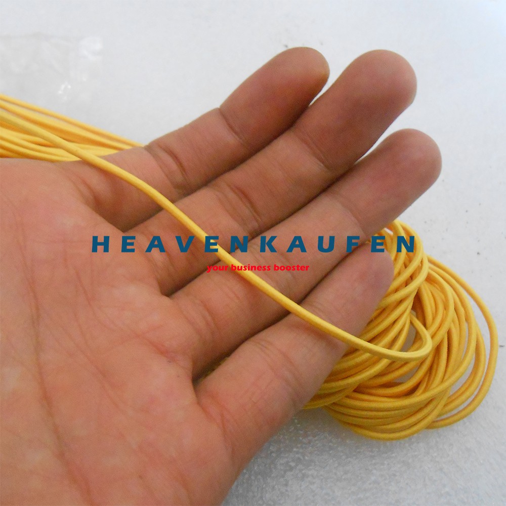 Tali Elastis Elastic Warna Kuning Diameter Kecil 1,5 mm Meteran