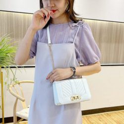 GI 10708 RISCE TAS SELEMPANG MINI TALI RANTAI IMPORT WANITA CEWEK PEREMPUAN JAKARTA BATAM JT