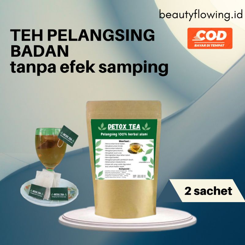 TEH PELANGSING BADAN TANPA EFEK SAMPING DETOX TEA DIET AMPUH