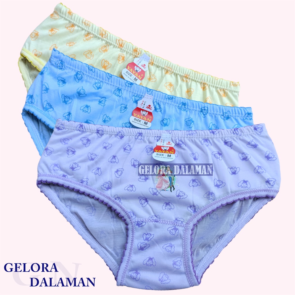 6 Pcs Celana Dalam Sempak Cd Anak Perempuan Motif