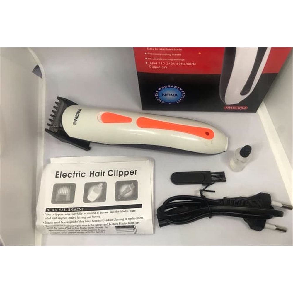 Alat Cukur Rambut Elektrik Hair Clipper Nova NHC-664 / 665 Cukuran Rechargeable Trimmer Portable Pencukur Professional Kumis Jenggot