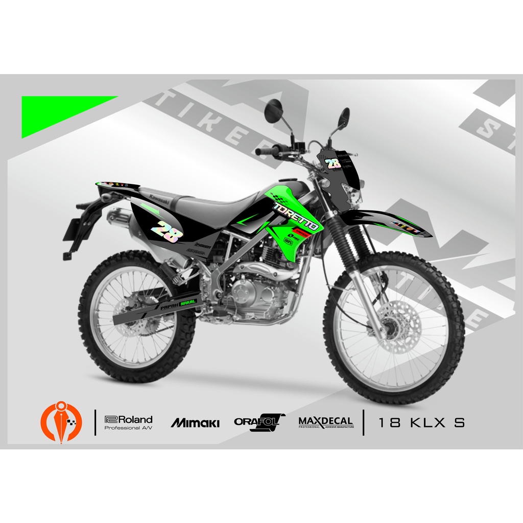 DECAL KLX KOMBINASI NOMOR HOLOGRAM BISA UBAH NOMOR