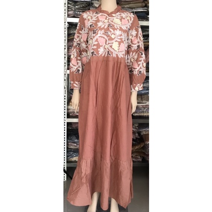 Gamis Katun Jepang Bunga Mekar