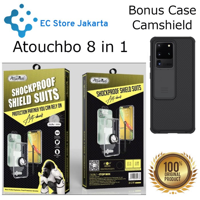 Atouchbo 8in1 Case Screen Protector Samsung Galaxy S20 Ultra /S20 Plus