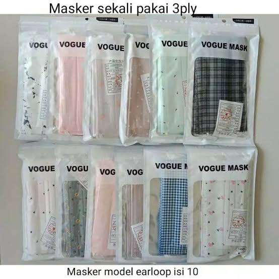 [ECERAN] masker 3ply motif untuk dewasa // masker earloop &amp; headloop dewasa// hijab &amp; nonhijab