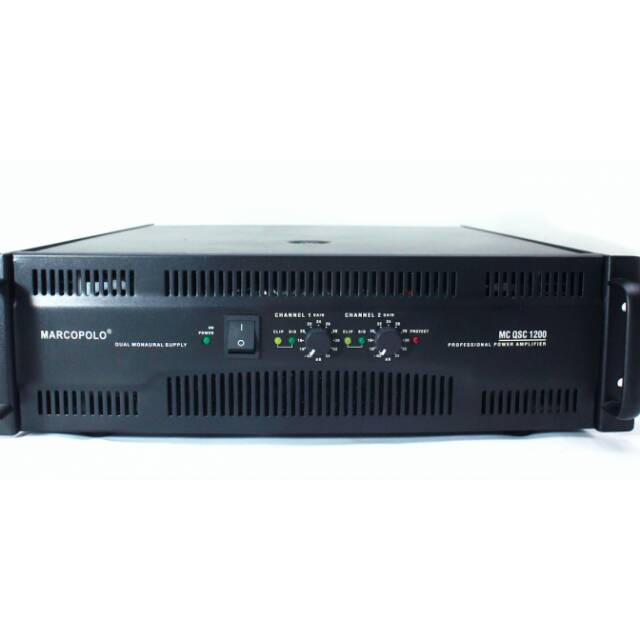 Profesoinal Power Amplifier MARCOPOLO MC QSC-1200.