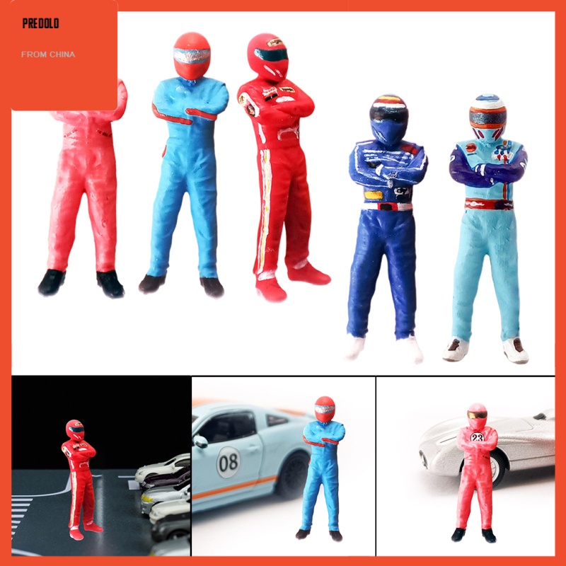 [In Stock] Diorama 1:64 Resin Figures Personality Racer Scene Railway Decor Photo Prop