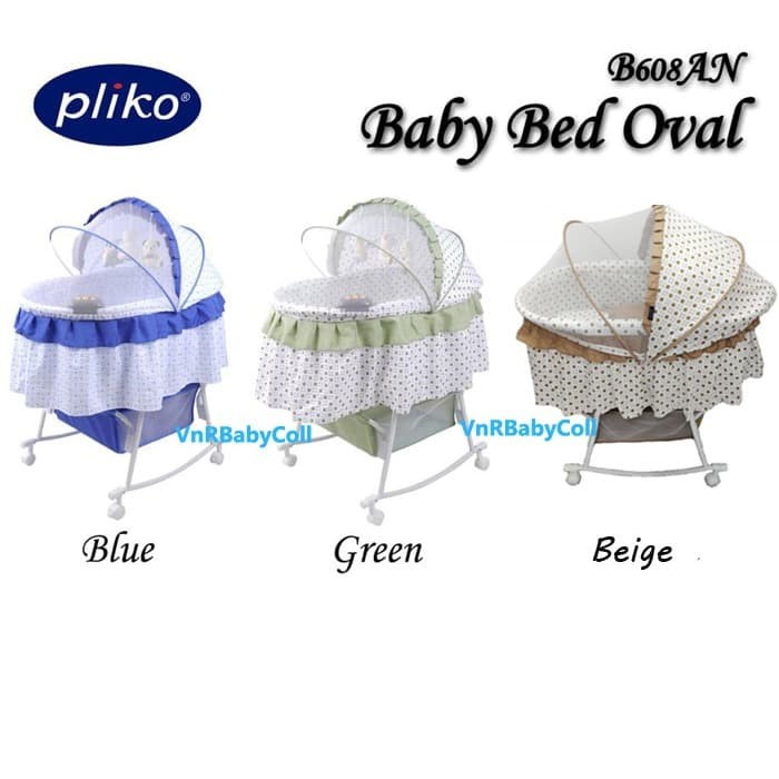 Miliki Pliko Bassinet Oval 608 / Box Bayi / Tempat Tidur Bayi / Ayunan Bayi - Beige Terjangkau