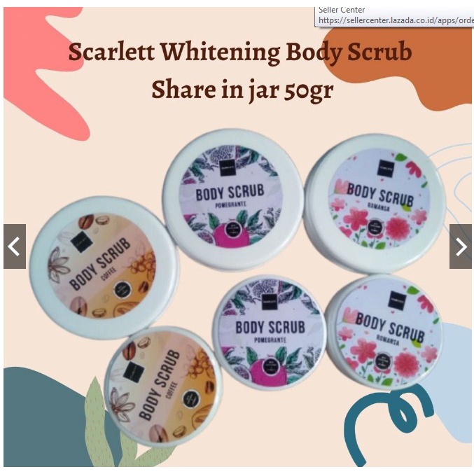 SCARLETT BODY SCRUB ALL VARIANT - LULUR SCARLETT mini size