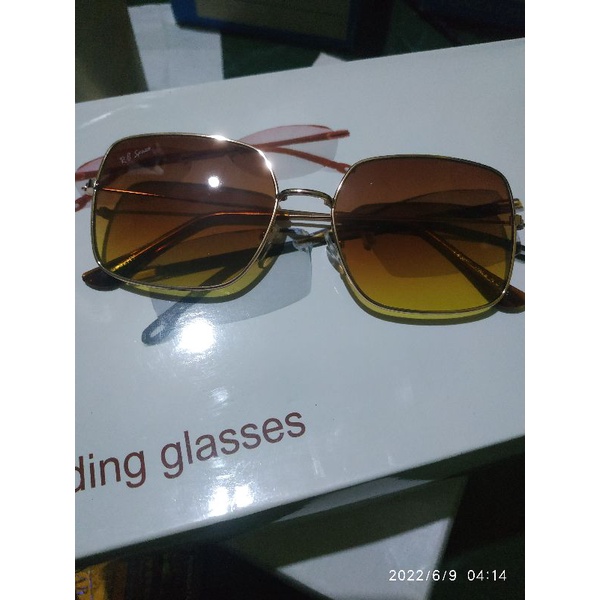 kacamata wanita anti uv lensa coklat