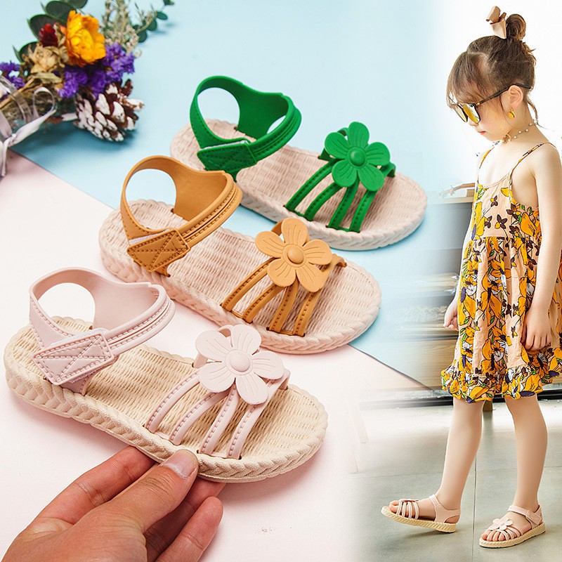 HappyOliver SUNSET BEACH Sandal Anak Perempuan Bahan Karet Model Lucu 0-5 Tahun Import