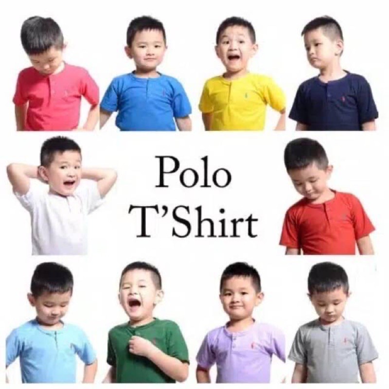 BAJU POLO ANAK UNISEX GROSIR 1 LUSIN MIX 1 - 3  TH
