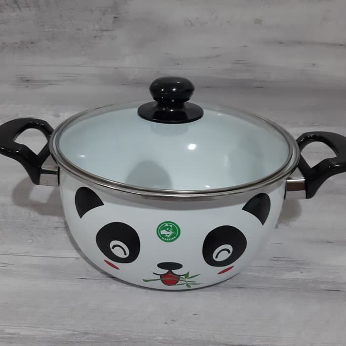 Panci Hello Panda 24 Cm Tutup Kaca