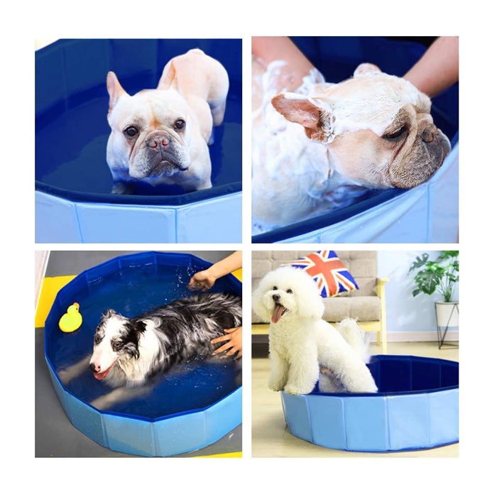 Kolam Renang Lipat Bak Air Perawatan Mandi Hewan Peliharaan Anjing Kucing Grooming Hewan