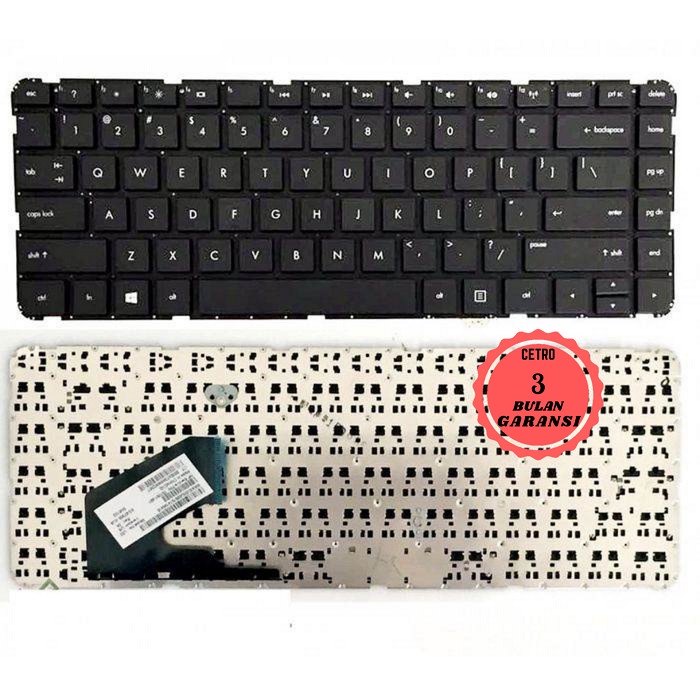 Keyboard Laptop HP Pavilion Sleekbook 14-B000 14-B100 14Z-B100 - HITAM BERGARANSI