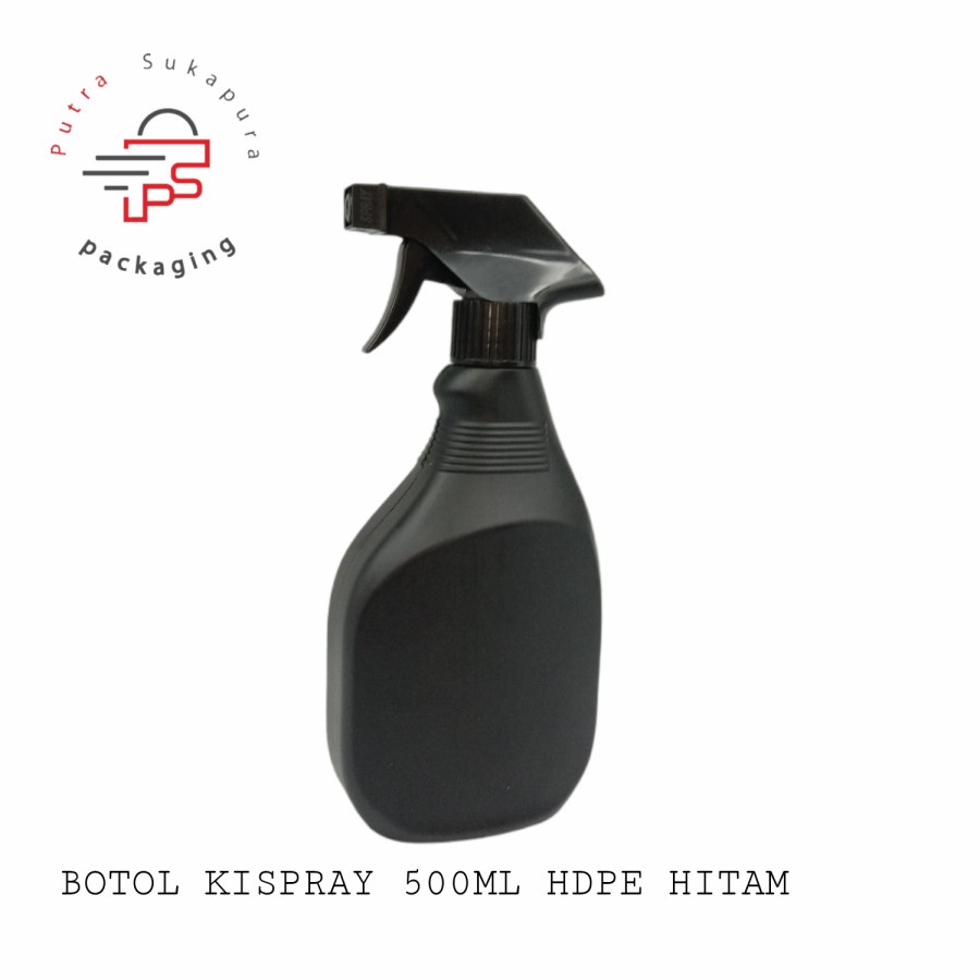 Botol kispray 500ml slim HDPE tutup kispray hitam neck 28/Botol kispray 500ml/Botol semprotan