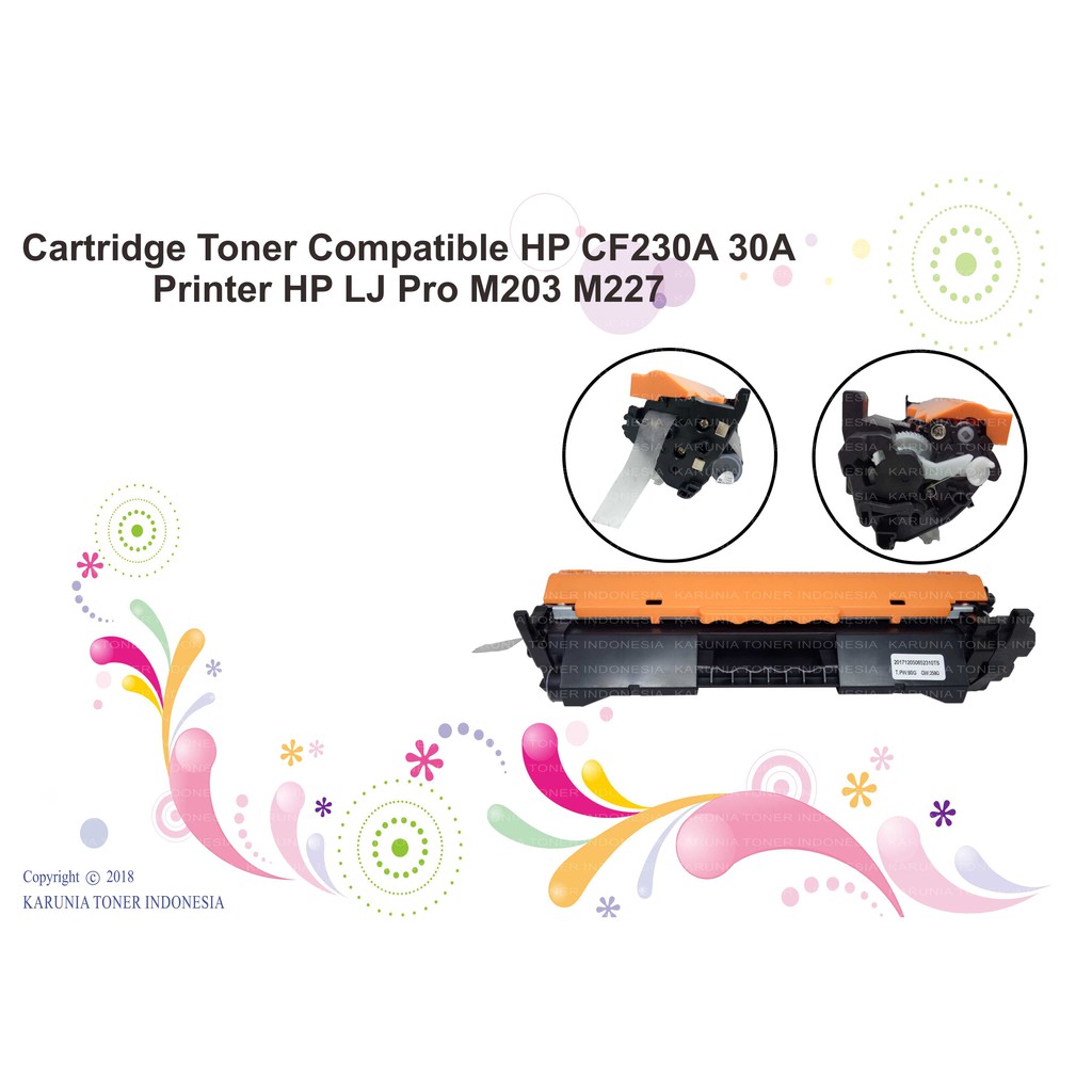 Cartridge Toner Compatible HP CF230A 30A Printer HP LJ Pro M203 M227