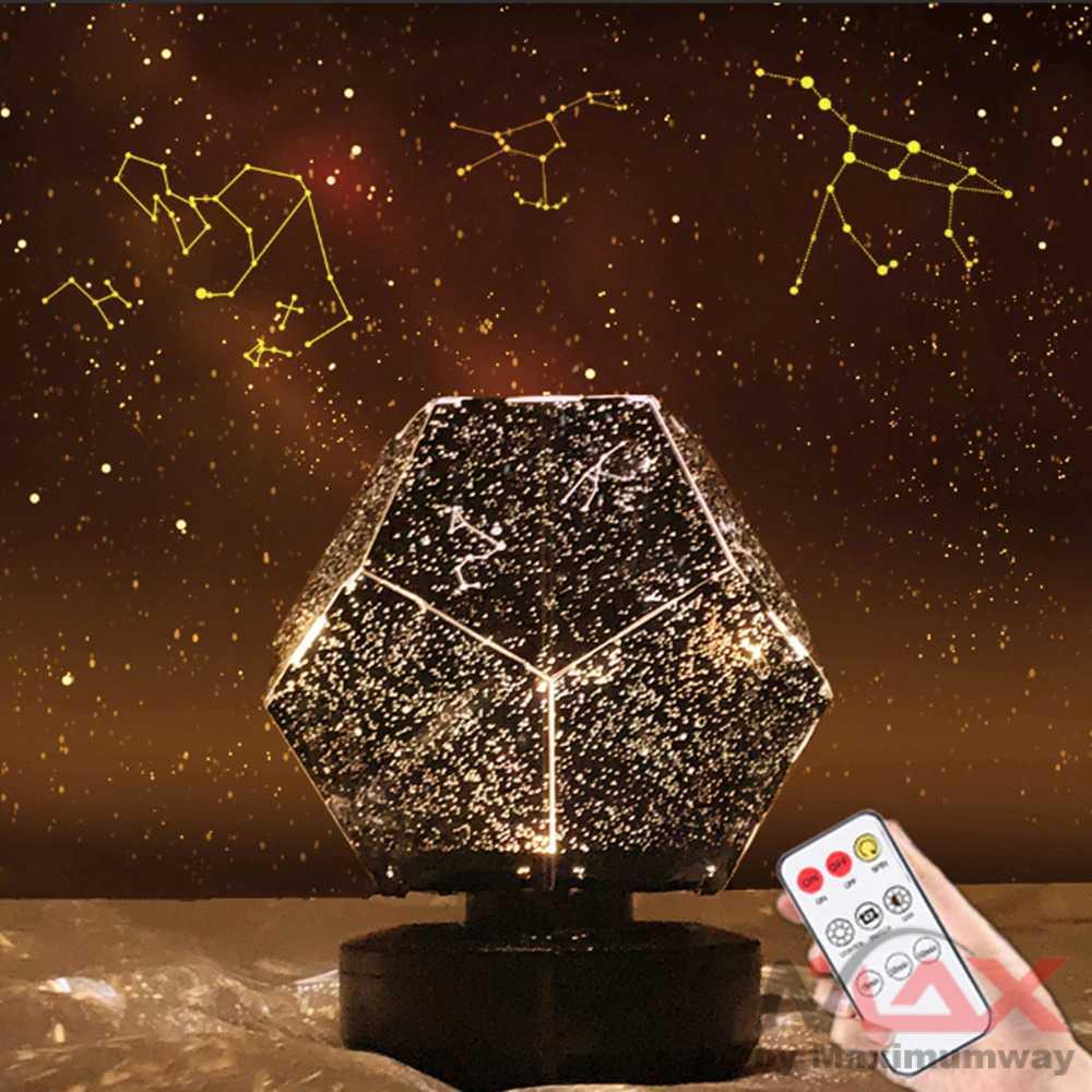 Lampu tidur anak Agar cepat tidur bintang malam bertaburan langit indah Lampu tidur Proyektor LED bintang pelanet Starry Night Sky Remote Control dekorasi kamar rumah Projector Starry Sky Ceiling Galaxy Star Projector Children's Night Light Baby Star
