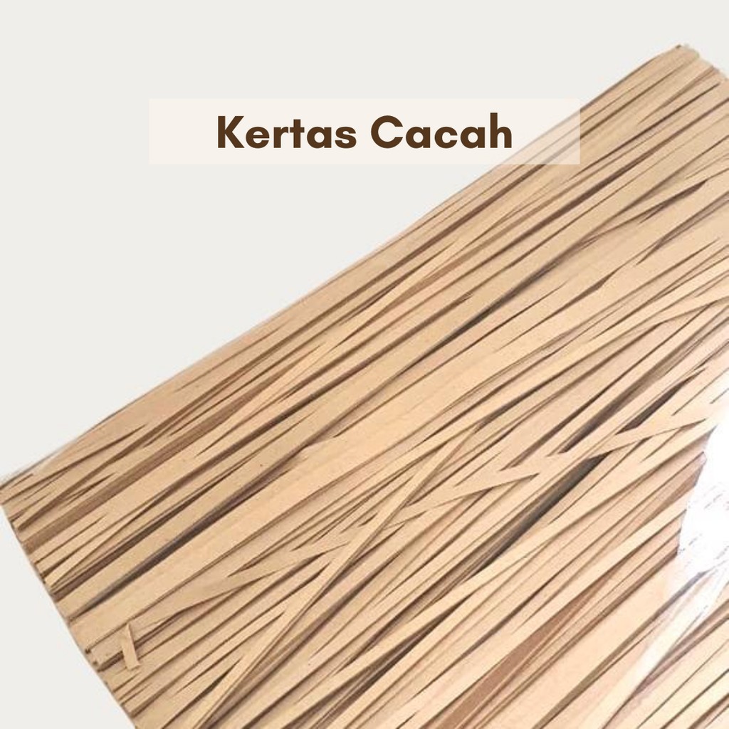 

Kertas Cacah Coklat Putih Abu-abu/ Penambah hiasan kado