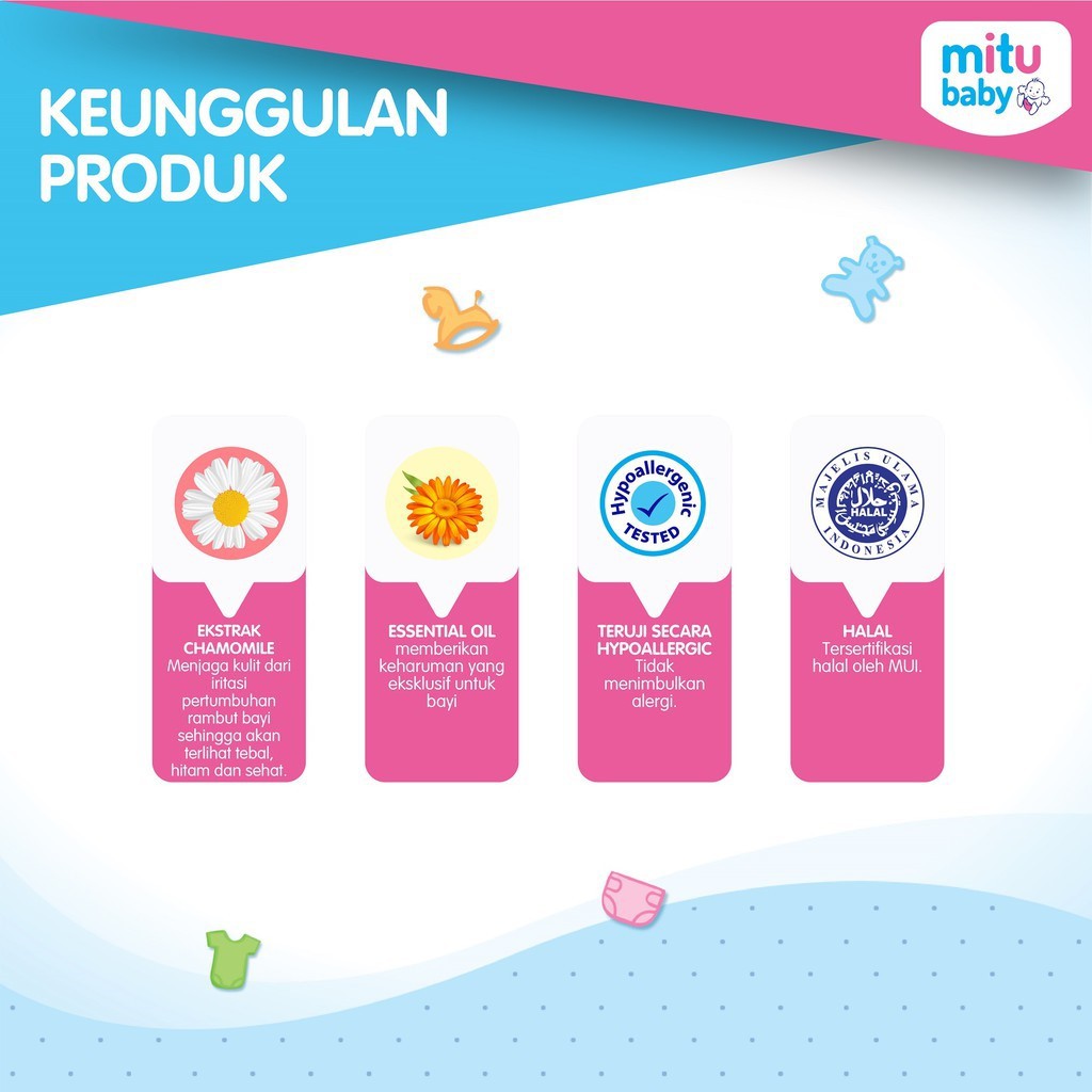 Mitu Baby Powder Fresh &amp; Clean Pink Floral 200 + 100 gr - Bedak Bayi