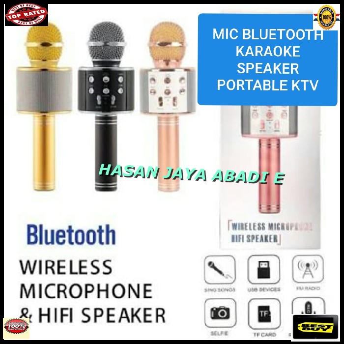 MAGIC KARAOKE SPEAKER bluetooth wireless musik blutut portable mini mic mik ktv karsis karaoke bass
