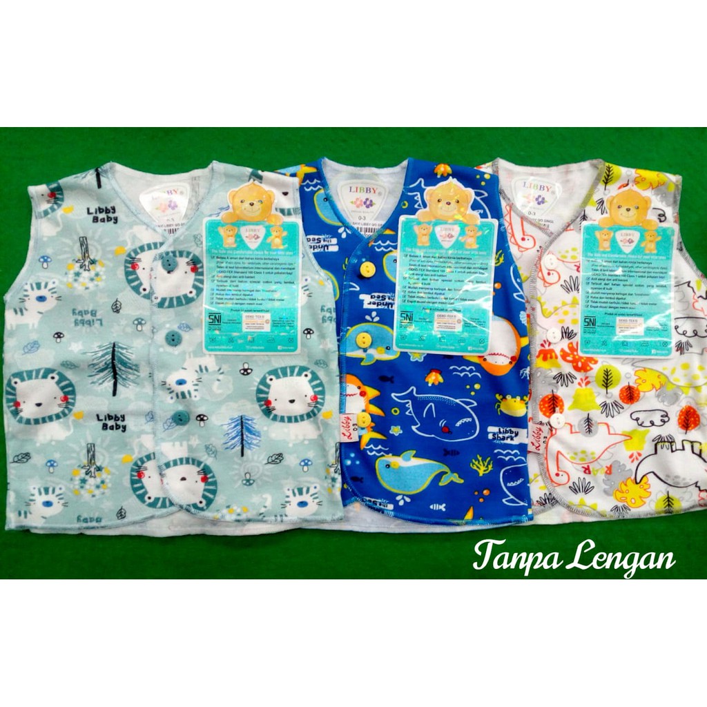  Baju  bayi  Libby  0 3months singlet print animal baju  bayi  