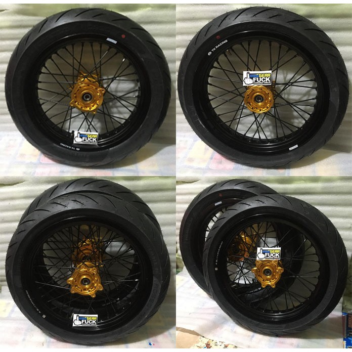 BANSET HONDA CRF SUPERMOTO PAKET SULTAN VELG RING 17 TK RACING BUKAN TK EXCELL TAKASAGO ASIA