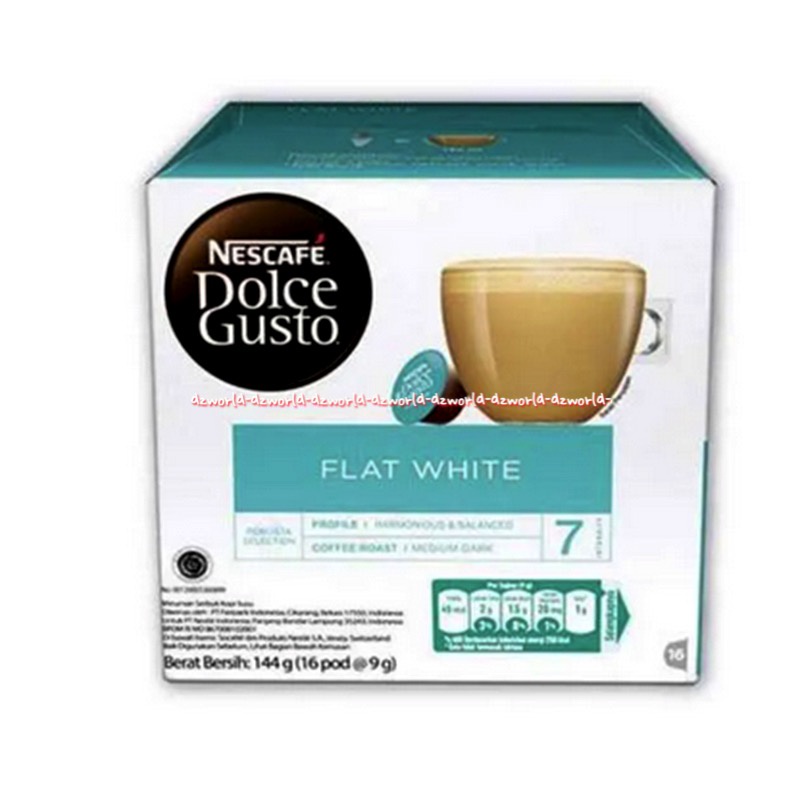 Nescafe Dolce Gusto Flat White 16pods Minuman Karamel White flatwhite Kopi Cair Kopi Kapsul