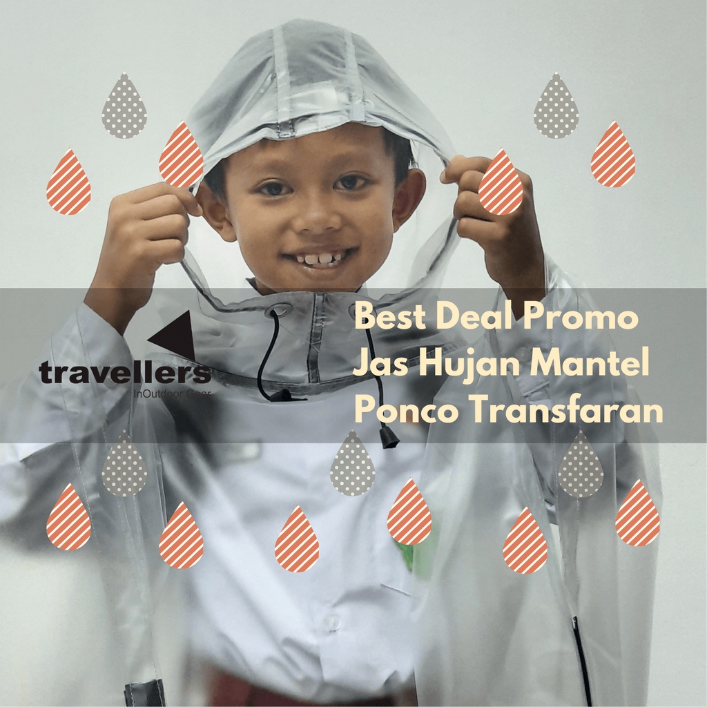 Jas Hujan Mantel Ponco Transfaran