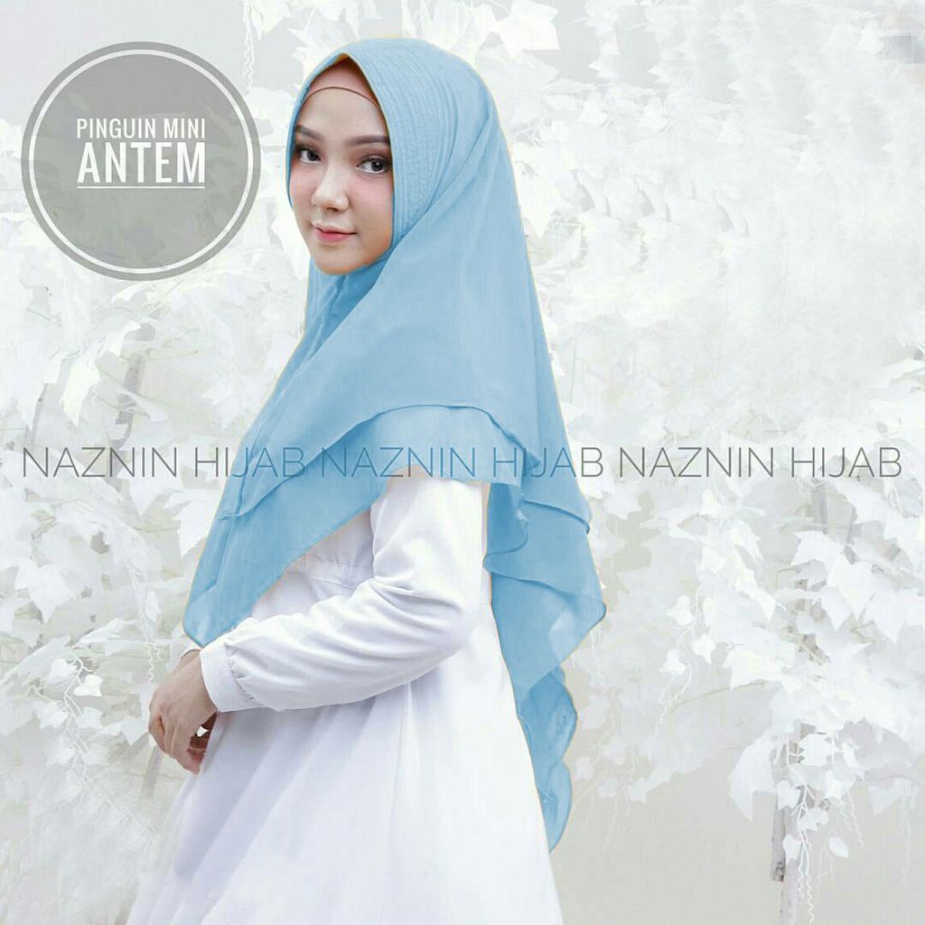 Pinguin mini antem series mint hijab instan syari / jilbab khimar  / hijab jumbo / jilbabers-4